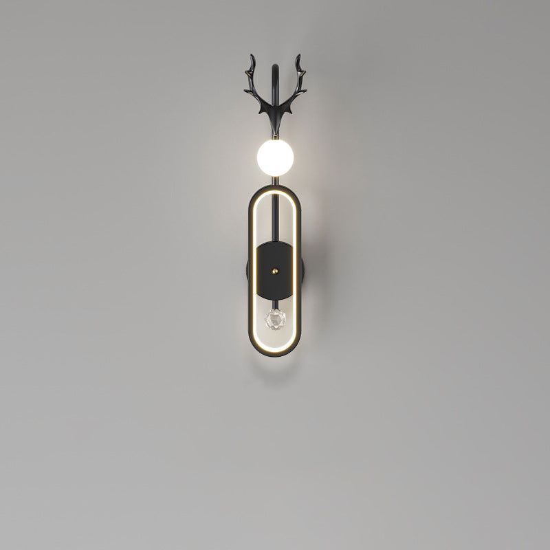 مصباح حائط LED دائري فاخر من Nordic Light بتصميم قرون الغزال 