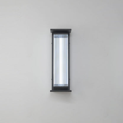 Modern Minimalist Waterproof Rectangular Stainless Steel Acrylic LED Wall Sconce Lamp For Outdoor Patio