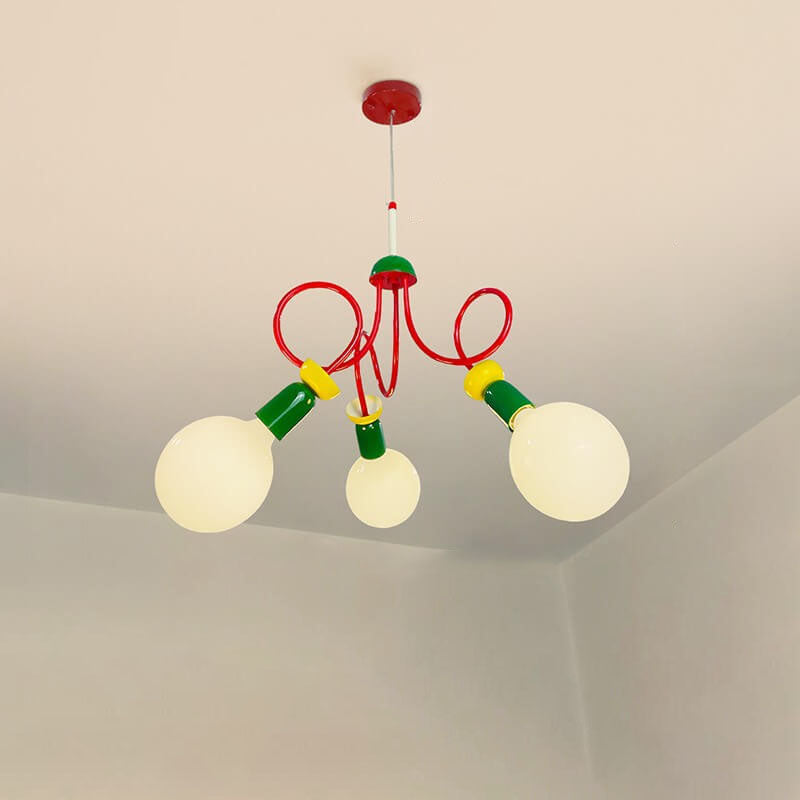 Modern Minimalist Iron Colored Fruit 2/3/5-Light Chandelier