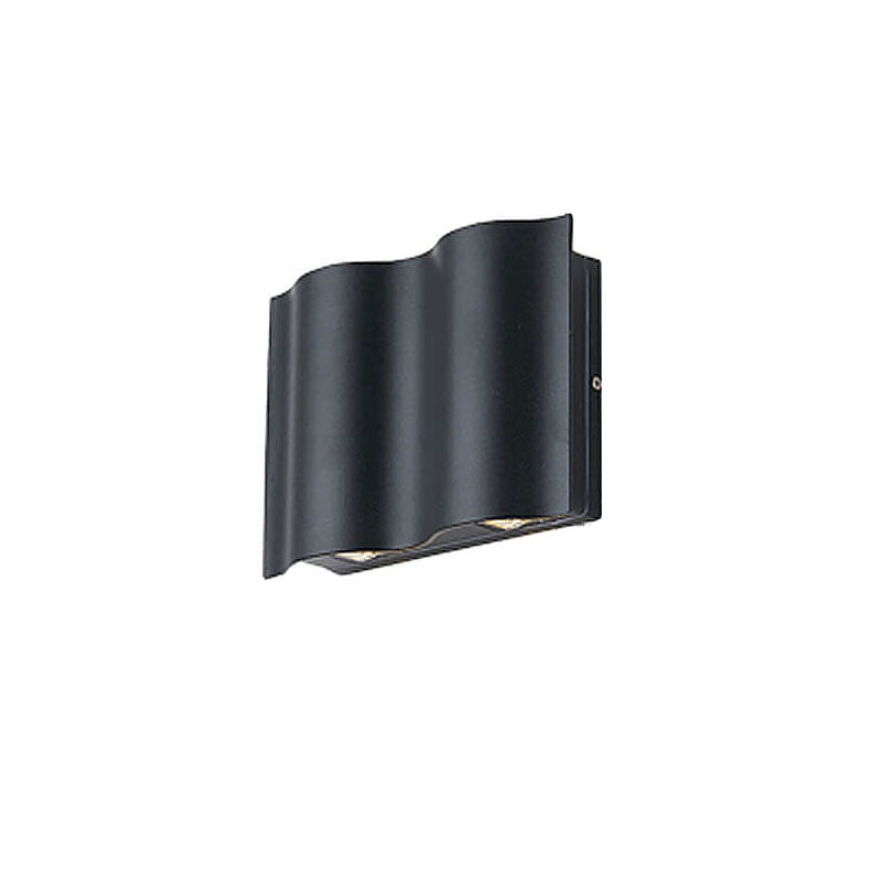 Modern Wave Aluminum Waterproof LED Outdoor Wall Sconce Lamp