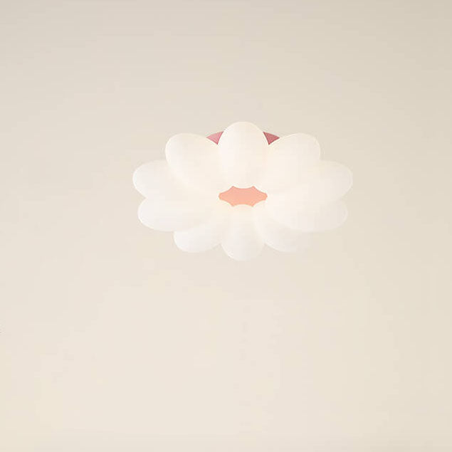 Modern Minimalist PVC Floral Shape LED Kids Flush Mount Ceiling Light