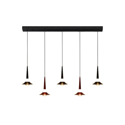 Modern Minimalist Flat Villa Aluminum Acrylic LED Island Light Chandelier For Dining Room
