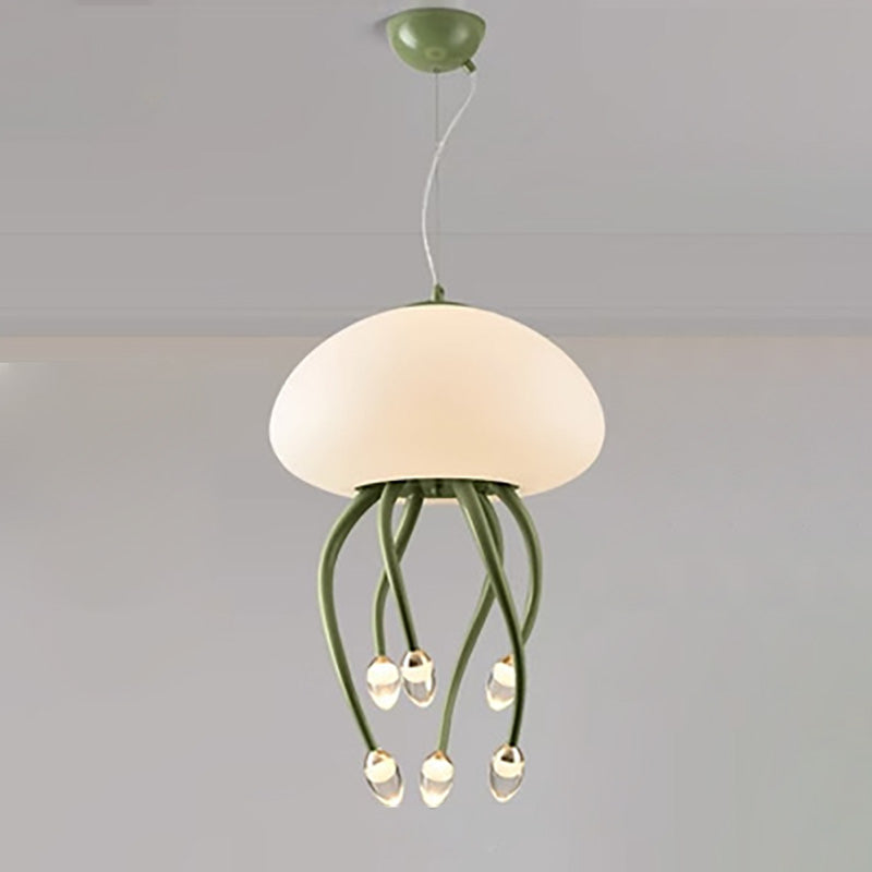 ثريات LED حديدية أكريليكية معاصرة على شكل قنديل البحر لغرفة النوم 