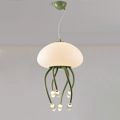 ثريات LED حديدية أكريليكية معاصرة على شكل قنديل البحر لغرفة النوم 