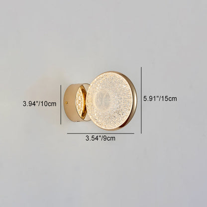 Modern Luxury Iron PMMA Elliptical Round LED Wall Sconce Lamp For Hallway