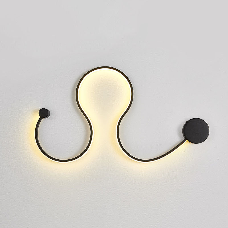 مصباح حائط LED معاصر من الألومنيوم والسيليكون بتصميم نورديك لغرفة المعيشة 