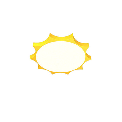 Modern Children's Sun Iron Acrylic Frosted LED Flush Mount Ceiling Light