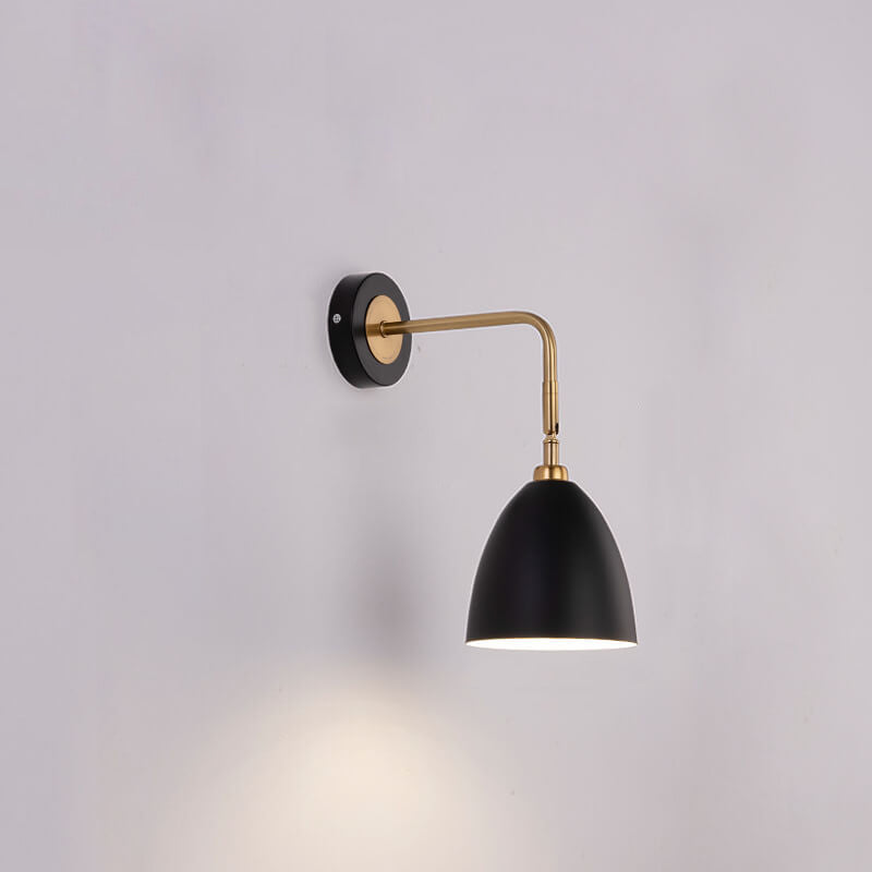 Nordic Simple Iron Traditional Shape Shade 1-Light Wall Sconce Lamp