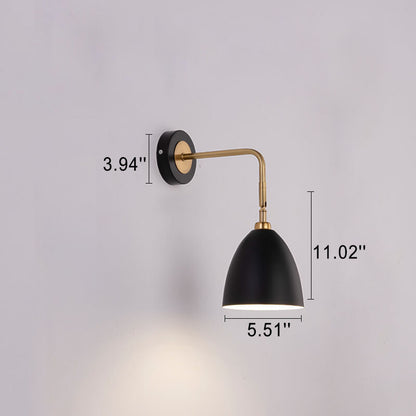 Nordic Simple Iron Traditional Shape Shade 1-Light Wall Sconce Lamp