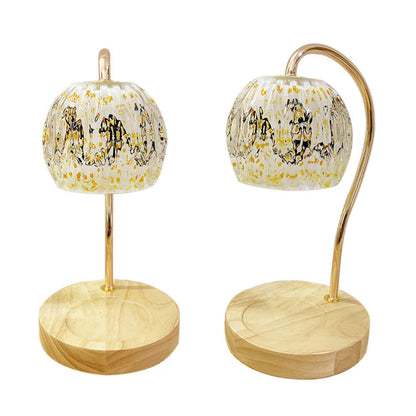 Japanese Style Creative Glass Spherical 1-Light Melting Wax Table Lamp