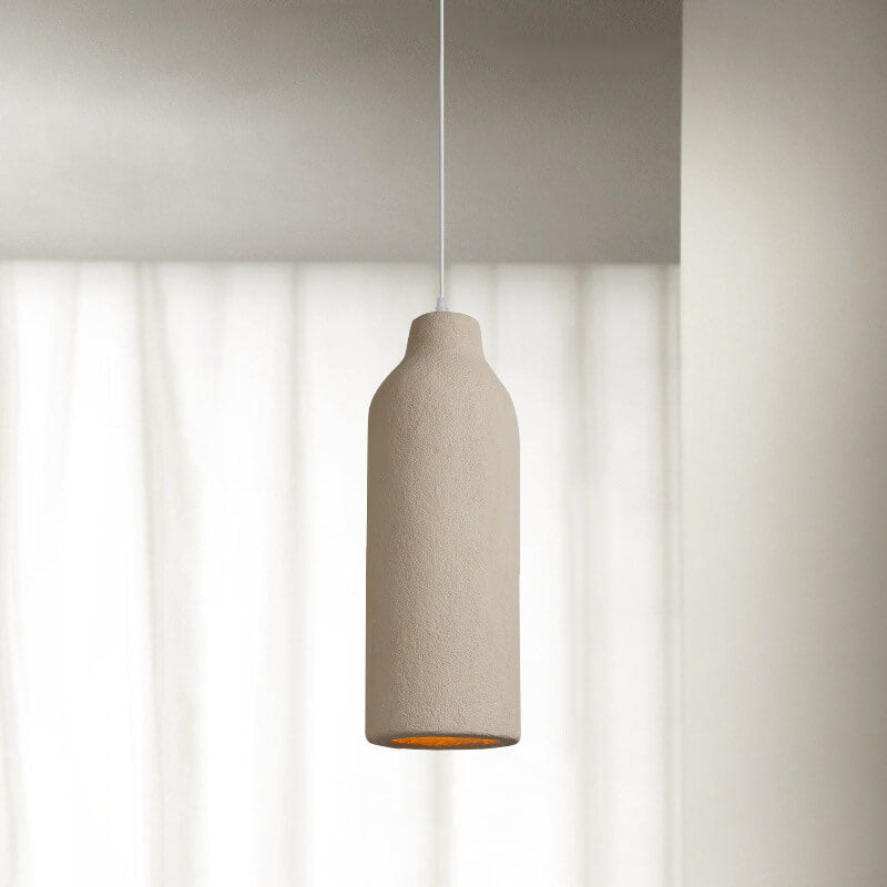 Modern Minimalist Pure Grey Geometric Shape 1-Light Pendant Light