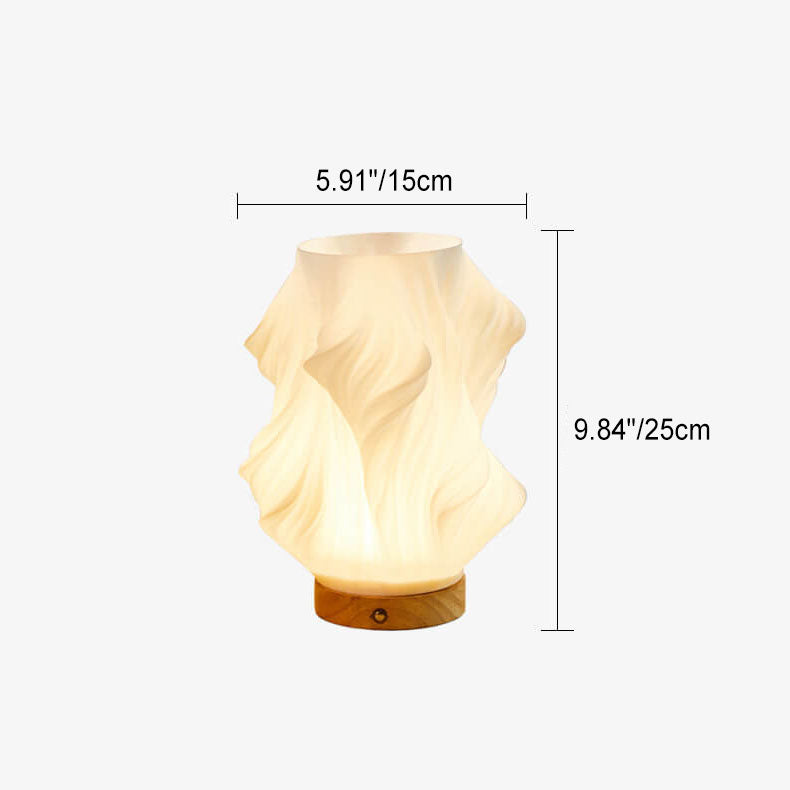 Nordic Creative Geometry 3D Printed Wood Base 1-Light Table Lamp