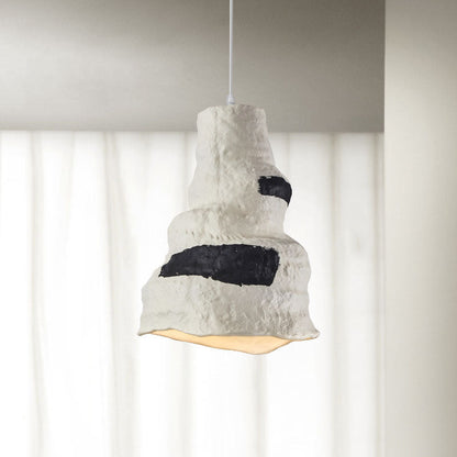 Japanese Wabi-sabi Pure White 1-Light Pendant Light