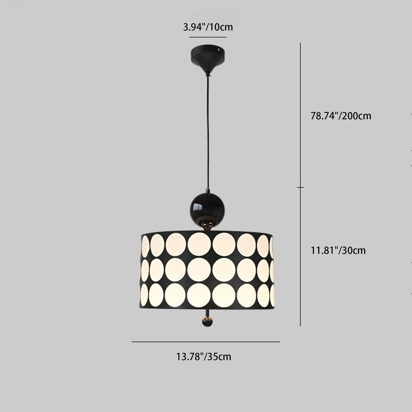 Contemporary Retro Drum Checkerboard Leather Lampshade 3-Light Pendant Light For Dining Room