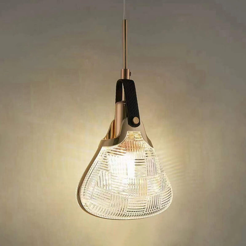 Contemporary Creative Iron Acrylic Arc 1-Light Pendant Light For Living Room