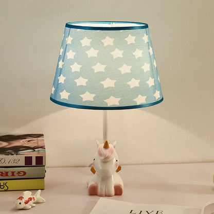 Nordic Fun Cartoon Pattern Resin Fabric Children 1-Light Table Lamp
