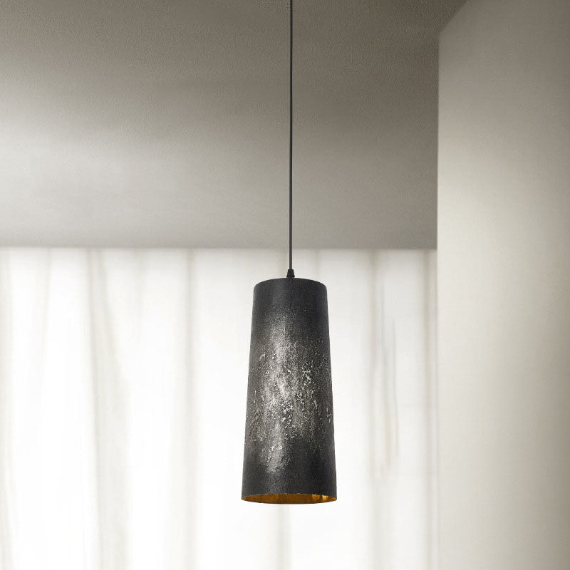 Industrial Japanese Simple Steel Cylinder 1-Light Pendant Light