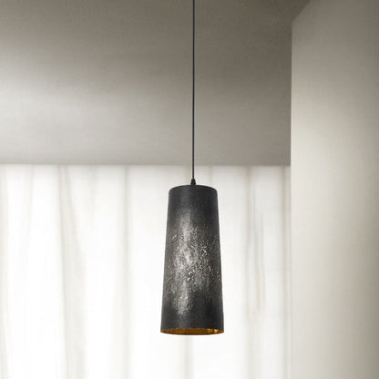 Industrial Japanese Simple Steel Cylinder 1-Light Pendant Light