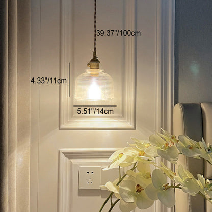 Contemporary Vintage Round Ball Cylinder Flower Brass Glass 1-Light Wall Sconce Lamp For Living Room