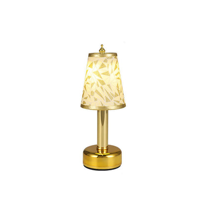 Retro Luxury Fabric Crystal Base LED Table Lamp