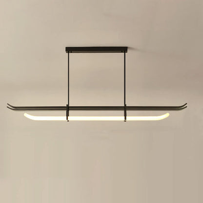 Chinese Retro Minimalist Wrought Iron Acrylic LED Island Light Pendant Light