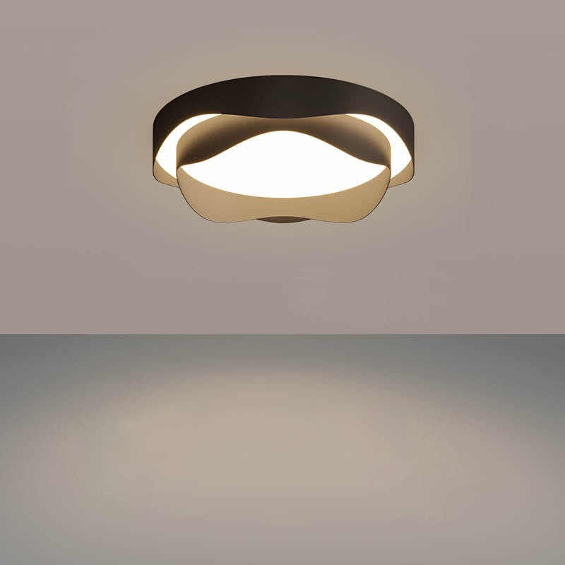 Modern Acrylic Round Creative Corrugated Design LED Flush Mount Light