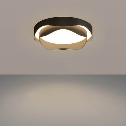 Modern Acrylic Round Creative Corrugated Design LED Flush Mount Light