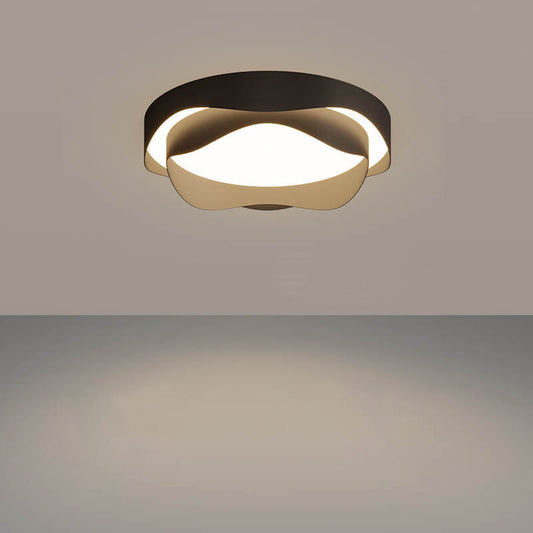 Modern Acrylic Round Creative Corrugated Design LED Flush Mount Light