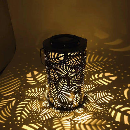 Solar Retro Iron Cylinder Outdoor LED Decorative Light