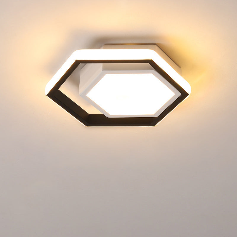 مصباح سقف LED بتصميم هندسي سداسي الشكل بتصميم حديث وبسيط 