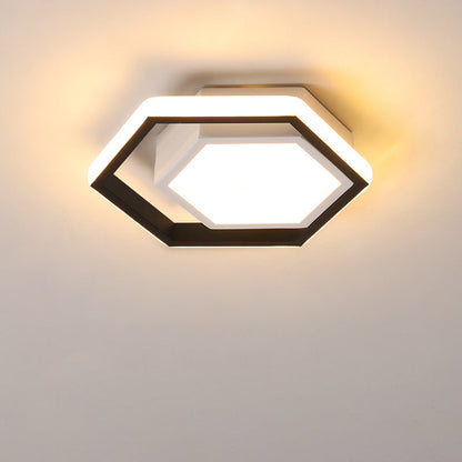 مصباح سقف LED بتصميم هندسي سداسي الشكل بتصميم حديث وبسيط 