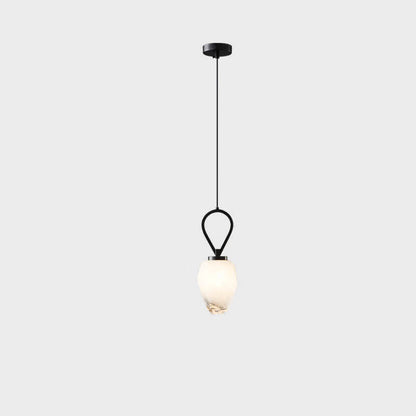 Modern Luxury Brass Geometrical Glass Shade 1-Light Pendant Light For Living Room