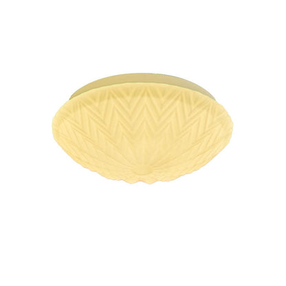 Modern Minimalist Glass Round Shade LED Flush Mount Ceiling Light For Living Room