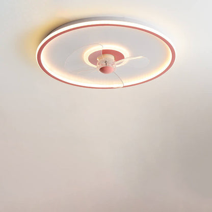 Modern Acrylic Round Minimalistic LED Flush Mount Fan Light