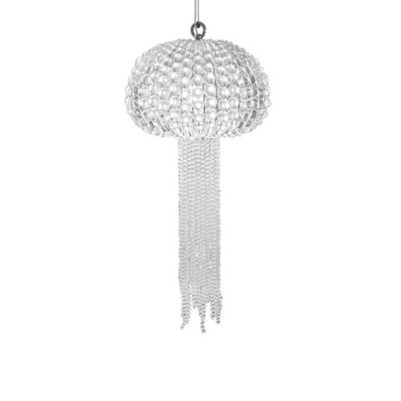 Modern Light Luxury Glass Jellyfish Shape 1-Light Pendant Light