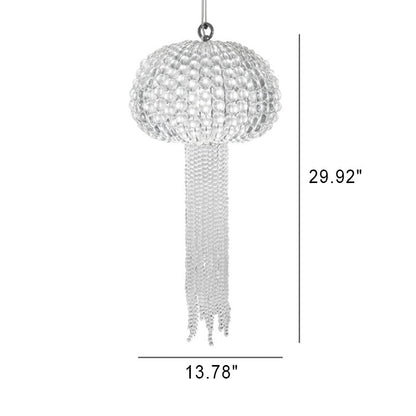 Modern Light Luxury Glass Jellyfish Shape 1-Light Pendant Light