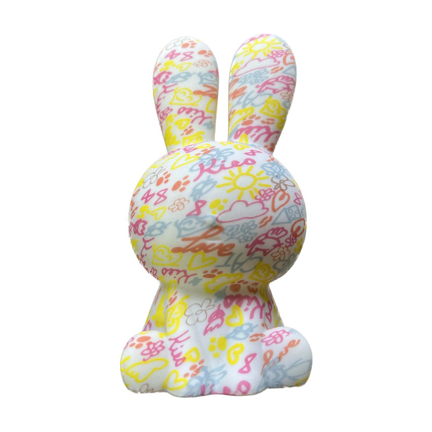 Creative Painted 3D Printed Rainbow Rabbit LED Night Light Table Lamp