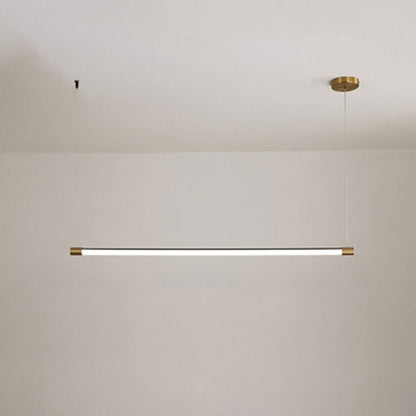 ثريا LED طويلة من الألومنيوم والأكريليك بتصميم عصري بسيط لغرفة المعيشة 