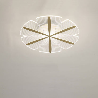 Modern Creative Clear Acrylic Round Flower LED Flush Mount Ceiling Light