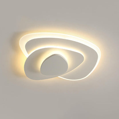 Nordic Simple Geometric Wrought Iron Acrylic LED Flush Mount Ceiling Light
