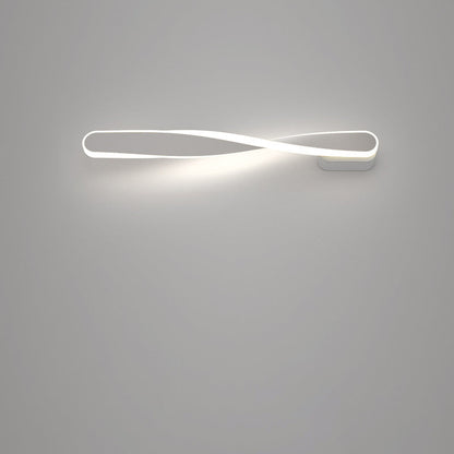 مصباح حائط LED طويل من الألومنيوم والسيليكون بتصميم حلزوني عصري بسيط لغرفة المعيشة 