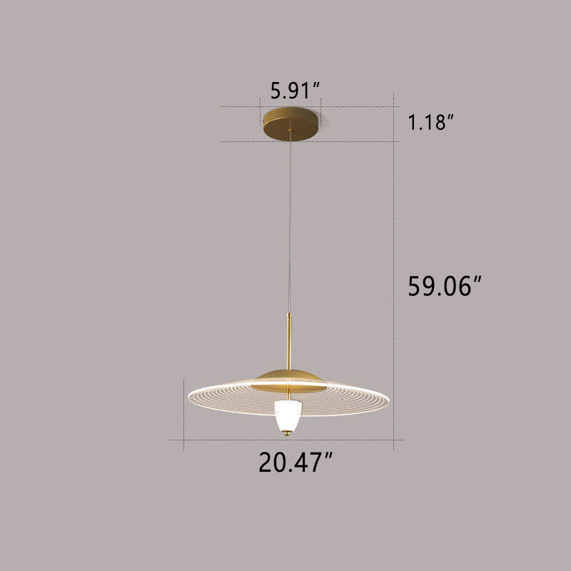 مصباح LED معلق بتصميم UFO شفاف من الأكريليك من نورديك كريتيف 