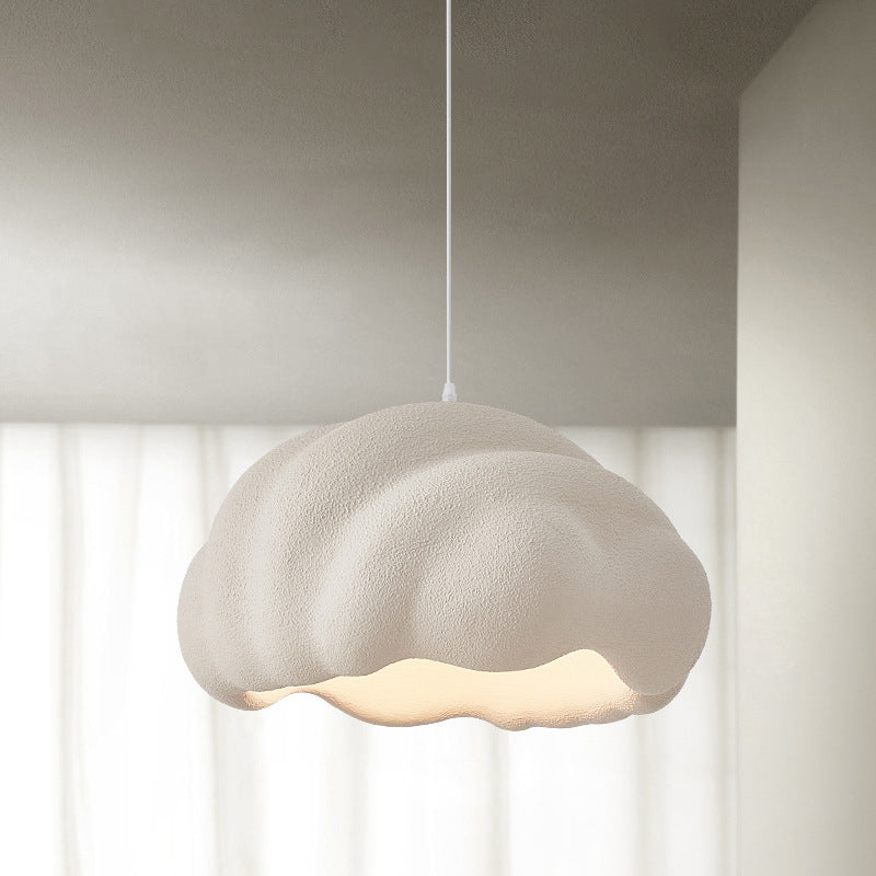 Modern Minimalist Round High-Density Polyethylene 1-Light Pendant Light For Bedroom