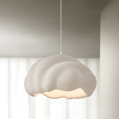 Modern Minimalist Round High-Density Polyethylene 1-Light Pendant Light For Bedroom