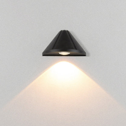 Modern Minimalist Triangle Cone Waterproof Aluminum Lens Frosted LED Outdoor Wall Sconce Lamp