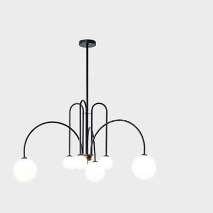 Nordic Minimalist Art Wrought Iron Magic Bean 6/8-Light Chandelier