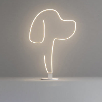 Contemporary Creative Iron Aluminum Acrylic Cat Dog LED Standing Floor Lamp For Bedroom