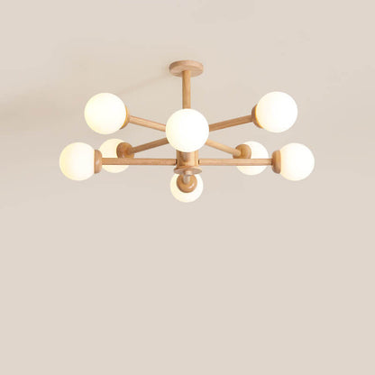 Nordic Minimalist Glass Magic Bean Log 6/8/12/16 Light Chandelier