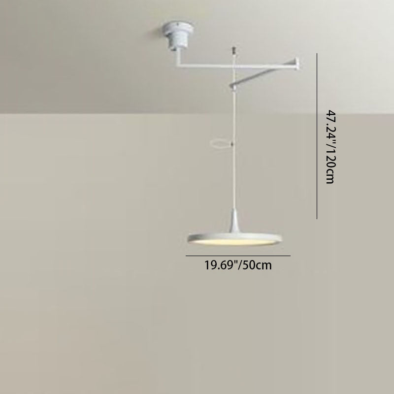 Modern Minimalist Hardware Aluminum Flying Saucer LED Pendant Light For Dining Room