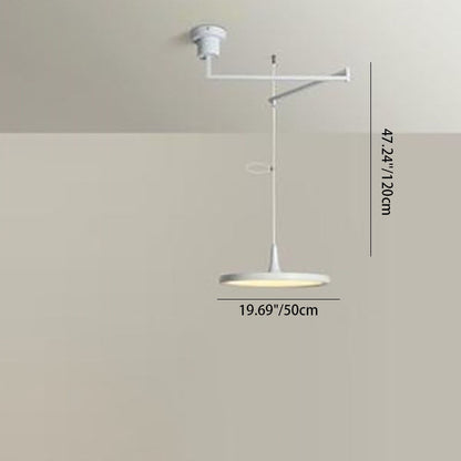 Modern Minimalist Hardware Aluminum Flying Saucer LED Pendant Light For Dining Room